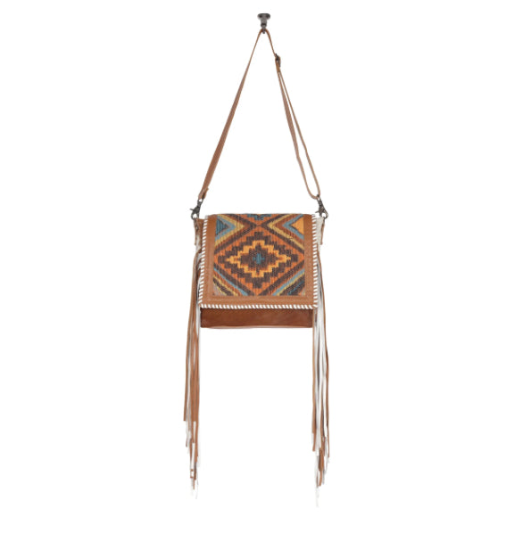Purses Myra Bags Boho Chic Style Leather & Hairon Bag S-4403