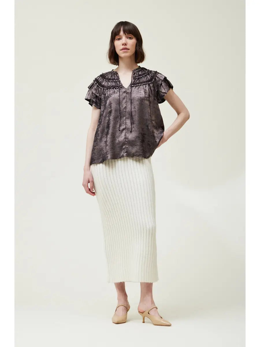 Shirts Women’s Ruffle Sleeveless Top 41581GS