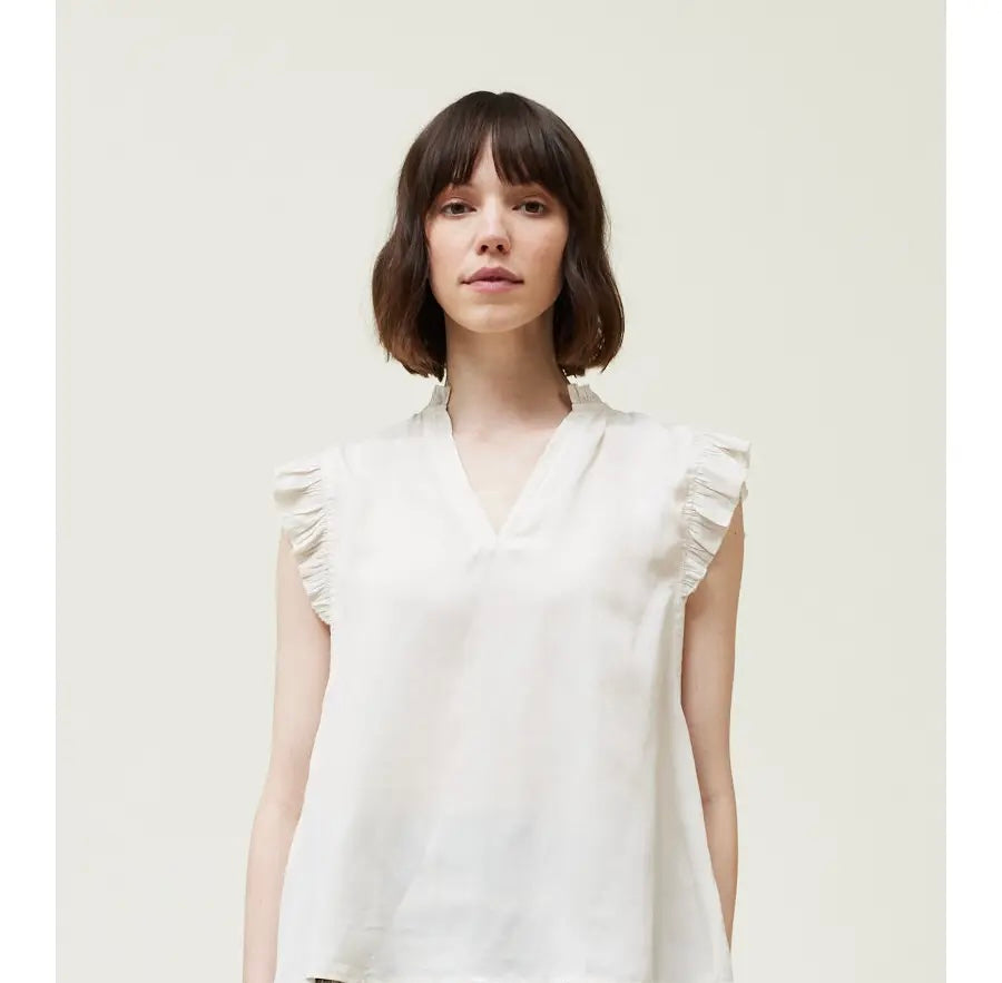 Shirts Women’s Ruffle Sleeve Blouse 40704PP-2