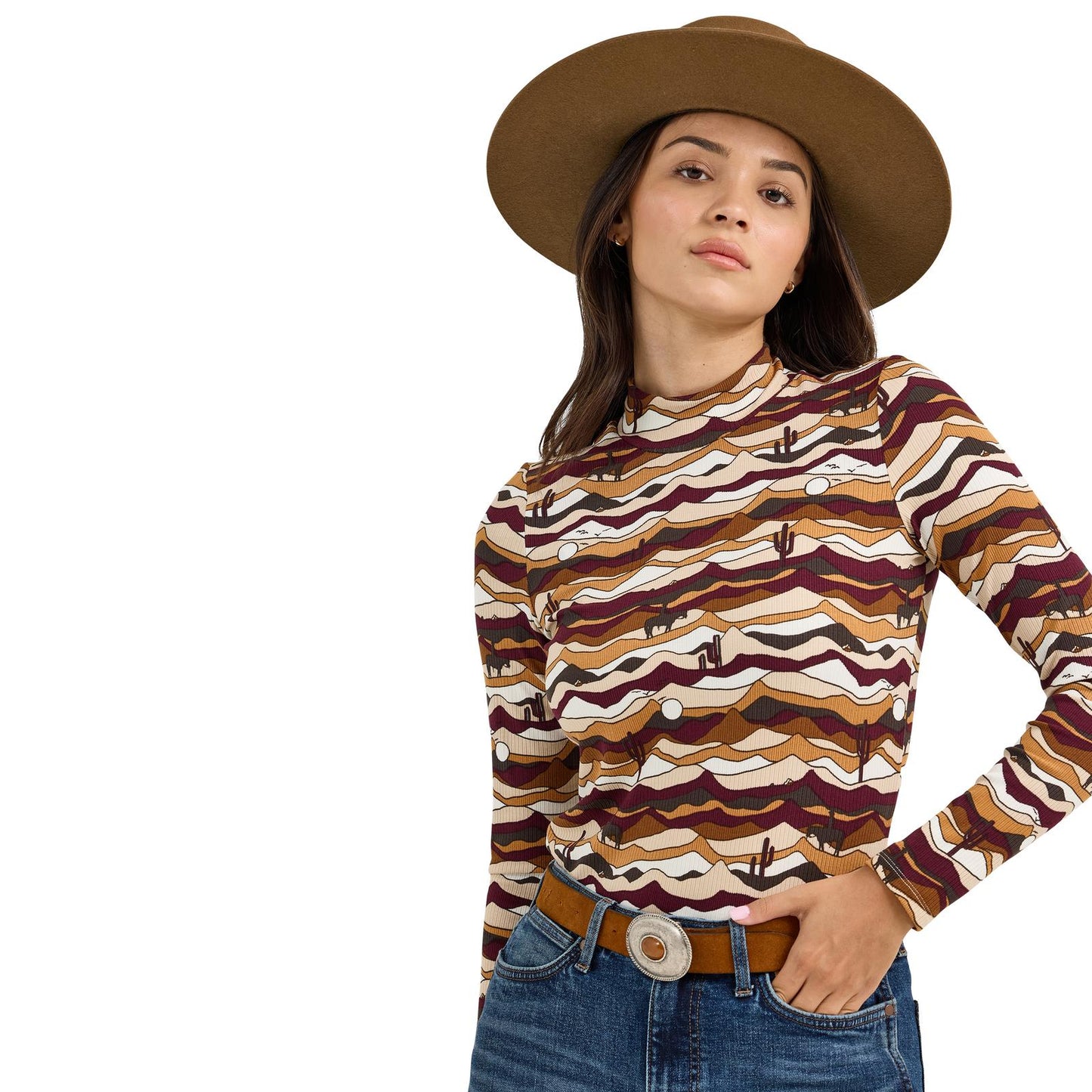 Shirts Women’s Wrangler Long Sleeve Knit 112367393