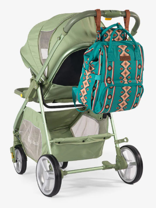 Purses Wrangler Backpack Aztec Southwestern Print Diaper Bag WG2204–9110TQ CM