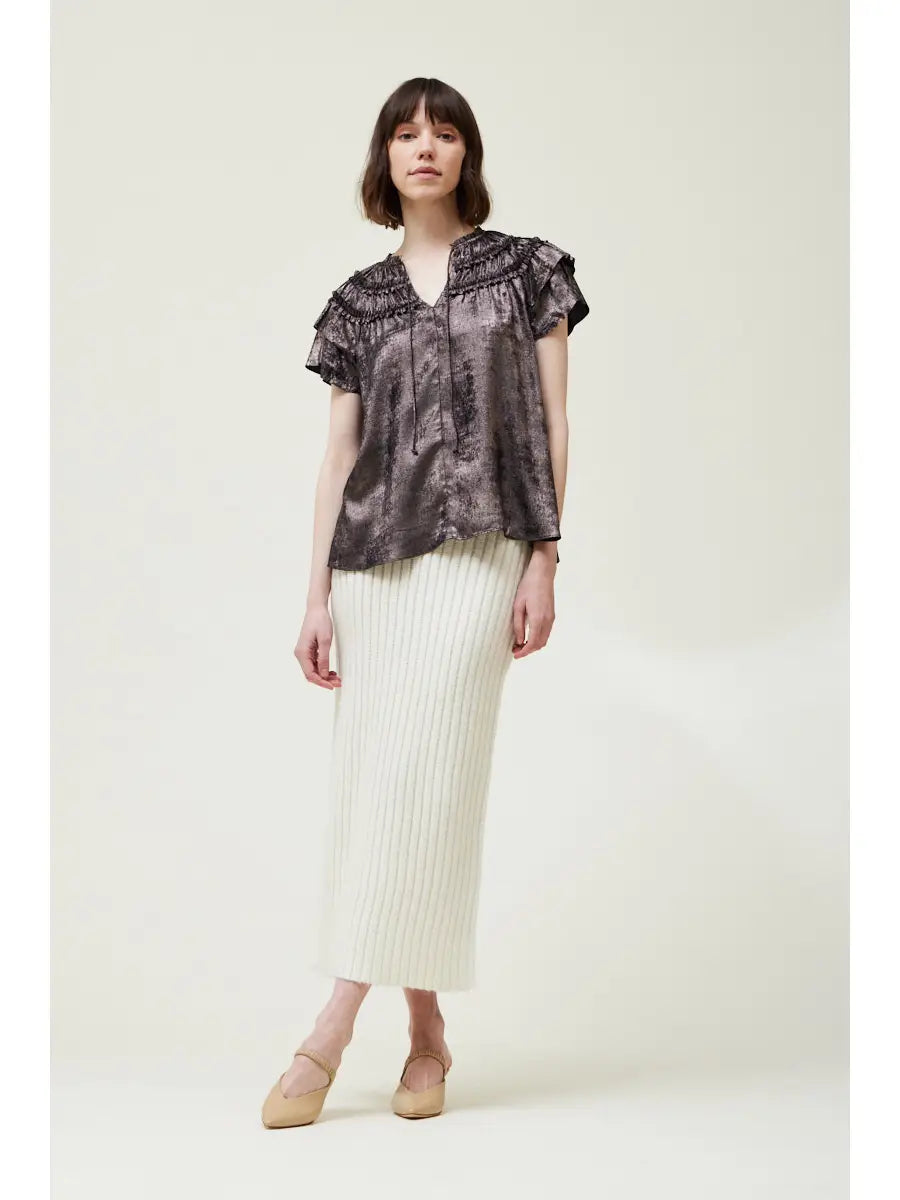 Shirts Women’s Ruffle Sleeveless Top 41581GS