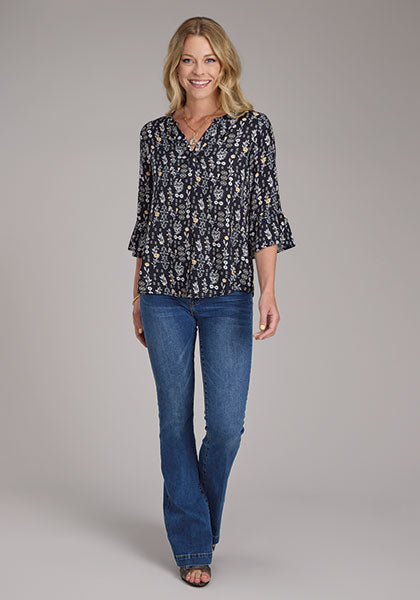 Shirts Women’s Roper Long Sleeve Floral Rayon 03-050-0590-3051