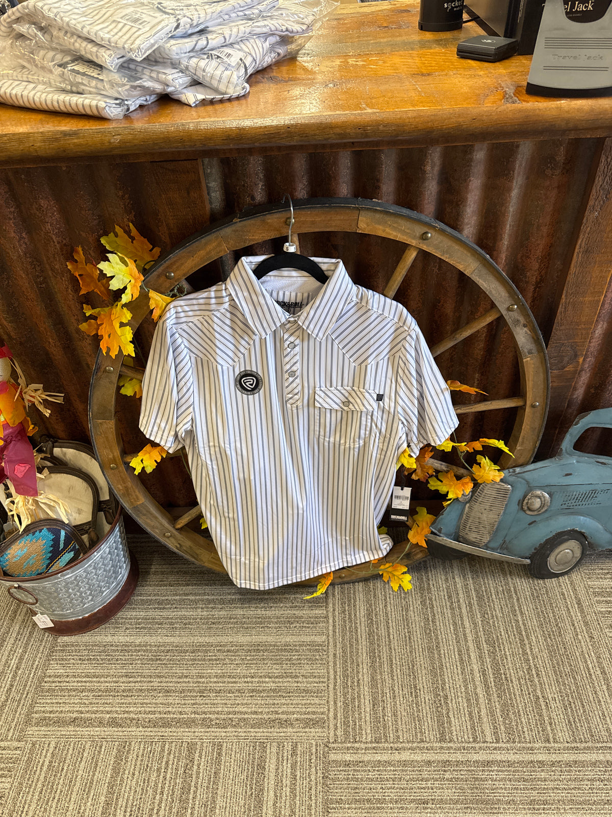 Shirts Men’s Rock&Roll Pearl Snap Polo BM51T095593