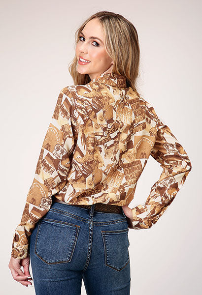 Shirt Women’s Roper College Print Long Sleeve 03-050-0590-0158