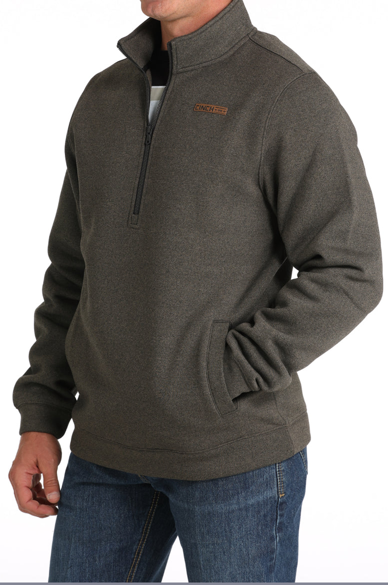 Outerwear Men’s Cinch Half Zip Brown Pullover MWK1913002