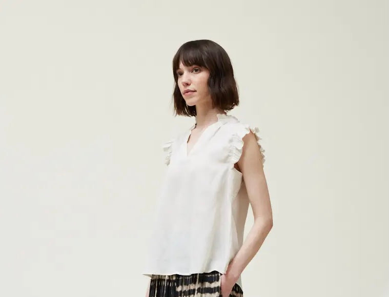 Shirts Women’s Ruffle Sleeve Blouse 40704PP-2