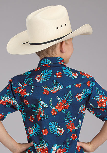 Shirts Boys Roper Short Sleeve Hawaiian Snap 03-031-0064-0250