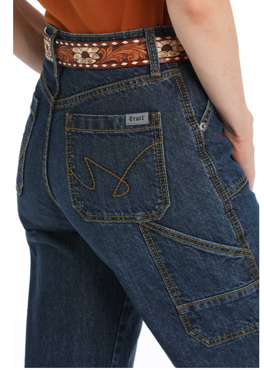 Jeans Women’s Cruel Casey High Rise Loose Fit Dark Wash CB75154001