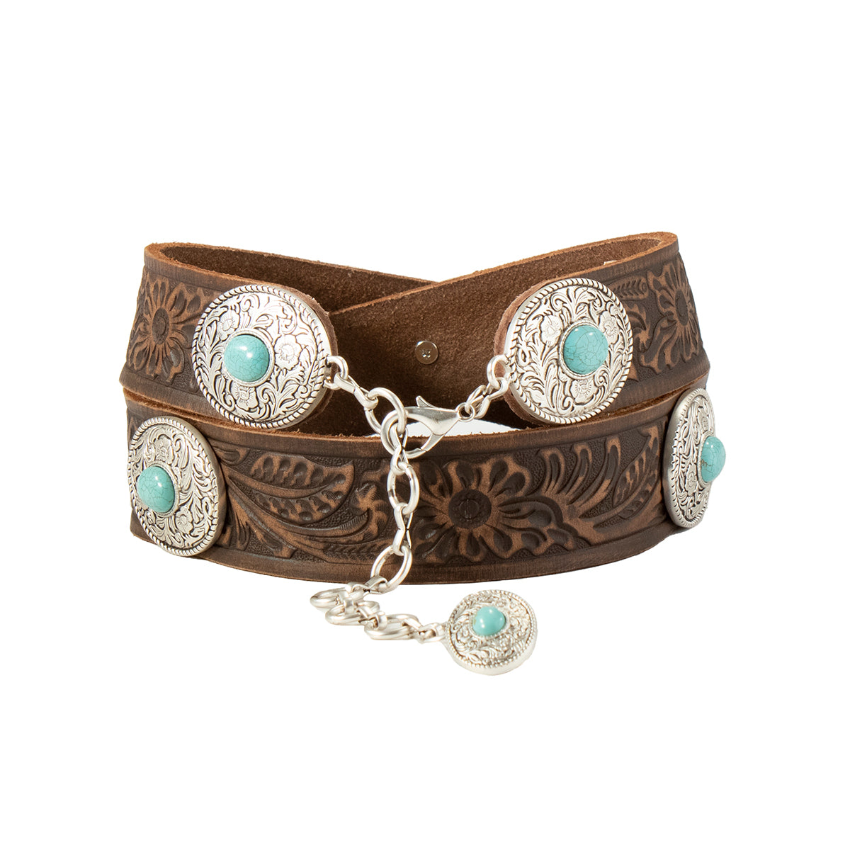Belt Nocona Ladies Floral with Turquoise N320000502