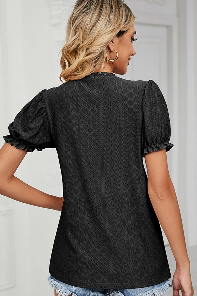 Women’s Shirt lace puff Sleeve CWTTSO470