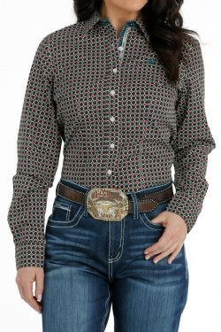 Shirt Women’s Cinch Multi Color Long Sleeve MSW9165040