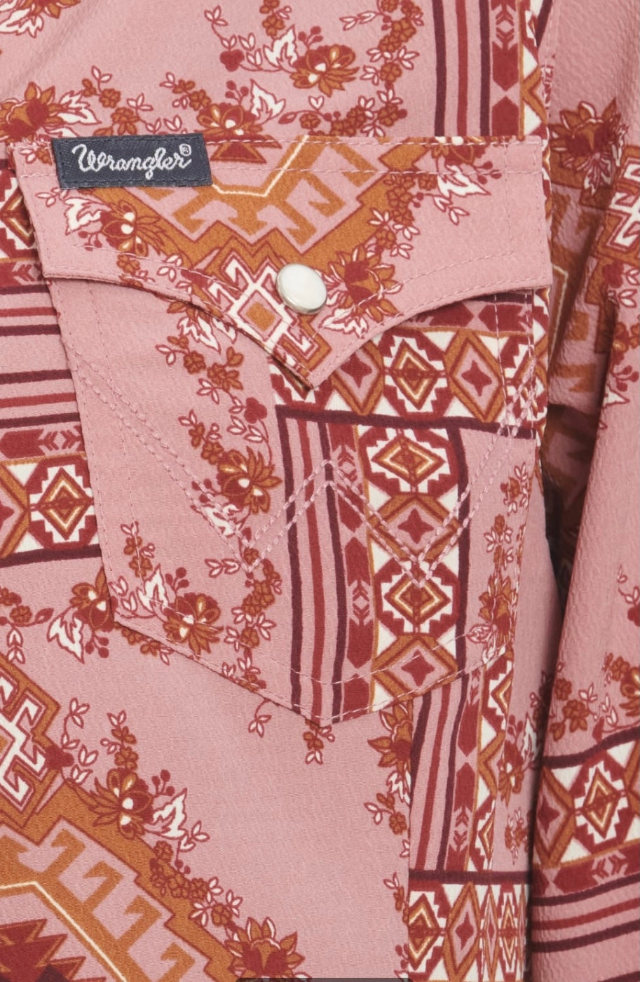 Shirt Women’s Wrangler Retro Snap Print Rose 112339448