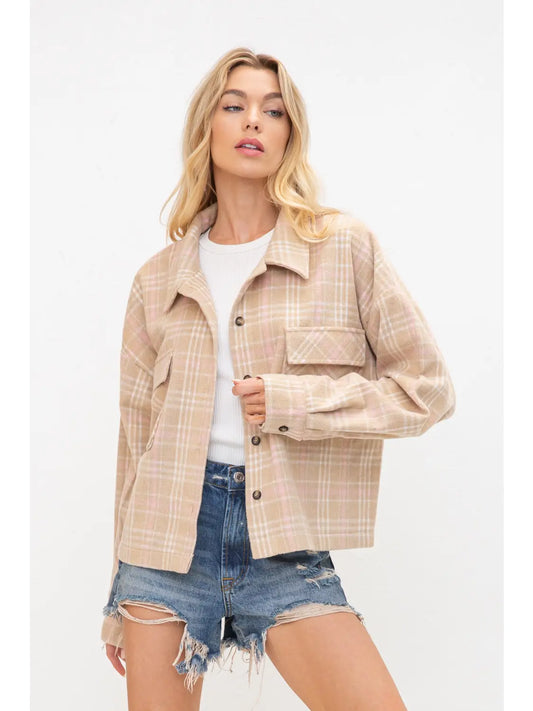 Plaid Shirt Jacket women’s outerwear 31713j