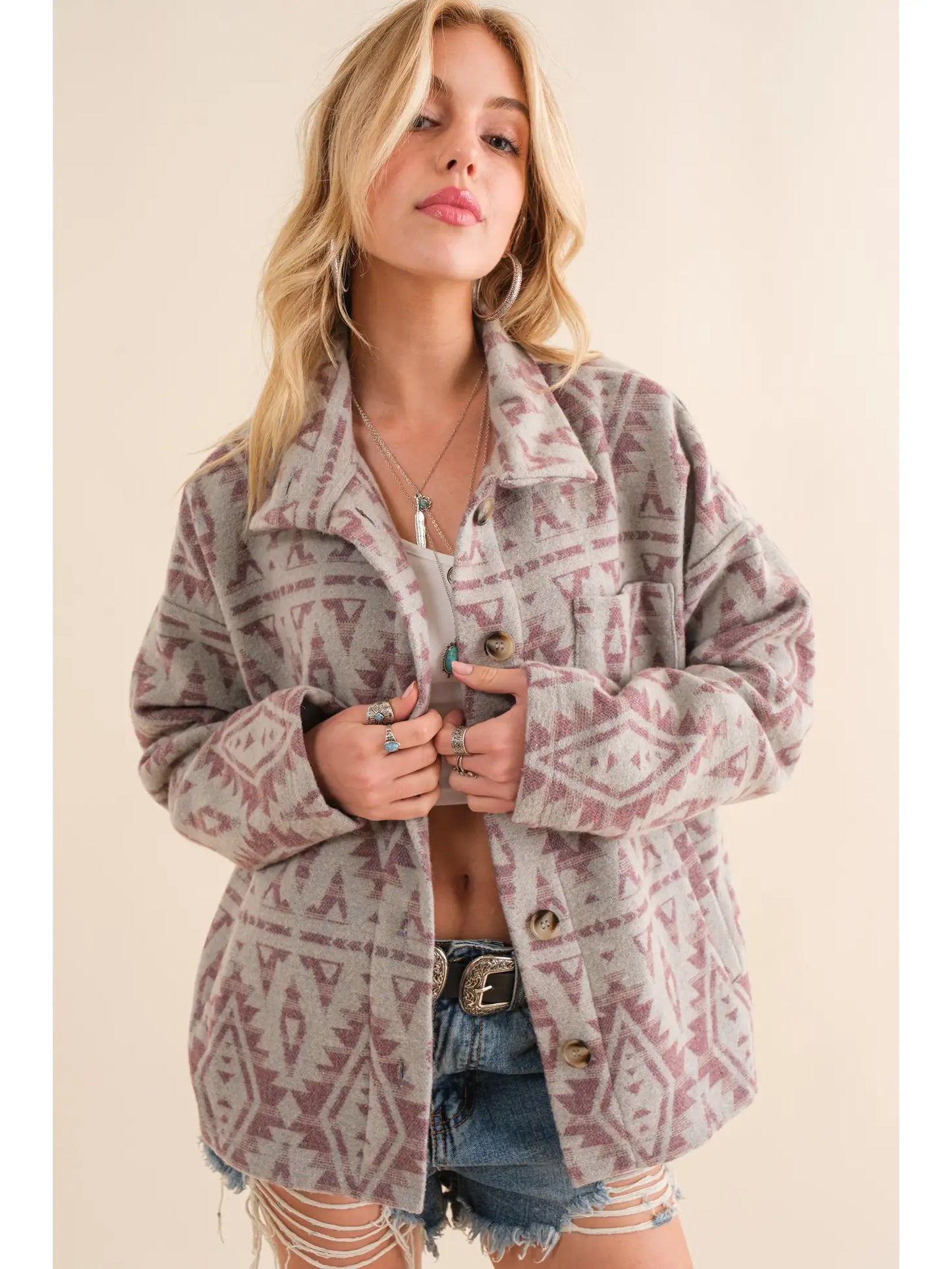 Women’s Crop Blanket Jacket Outerwear 34226J