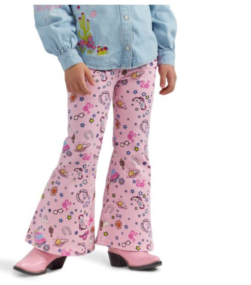Girls Jeans Wrangler Pink Barbie Flare 112344859