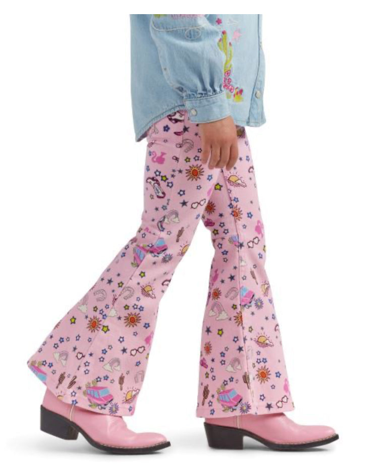 Girls Jeans Wrangler Pink Barbie Flare 112344859