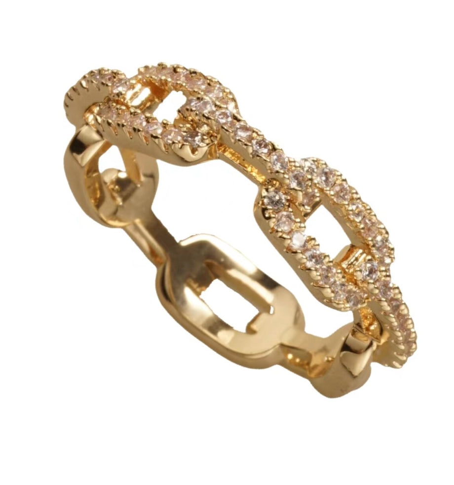 Jewelry MX Chain Link Ring JR3639