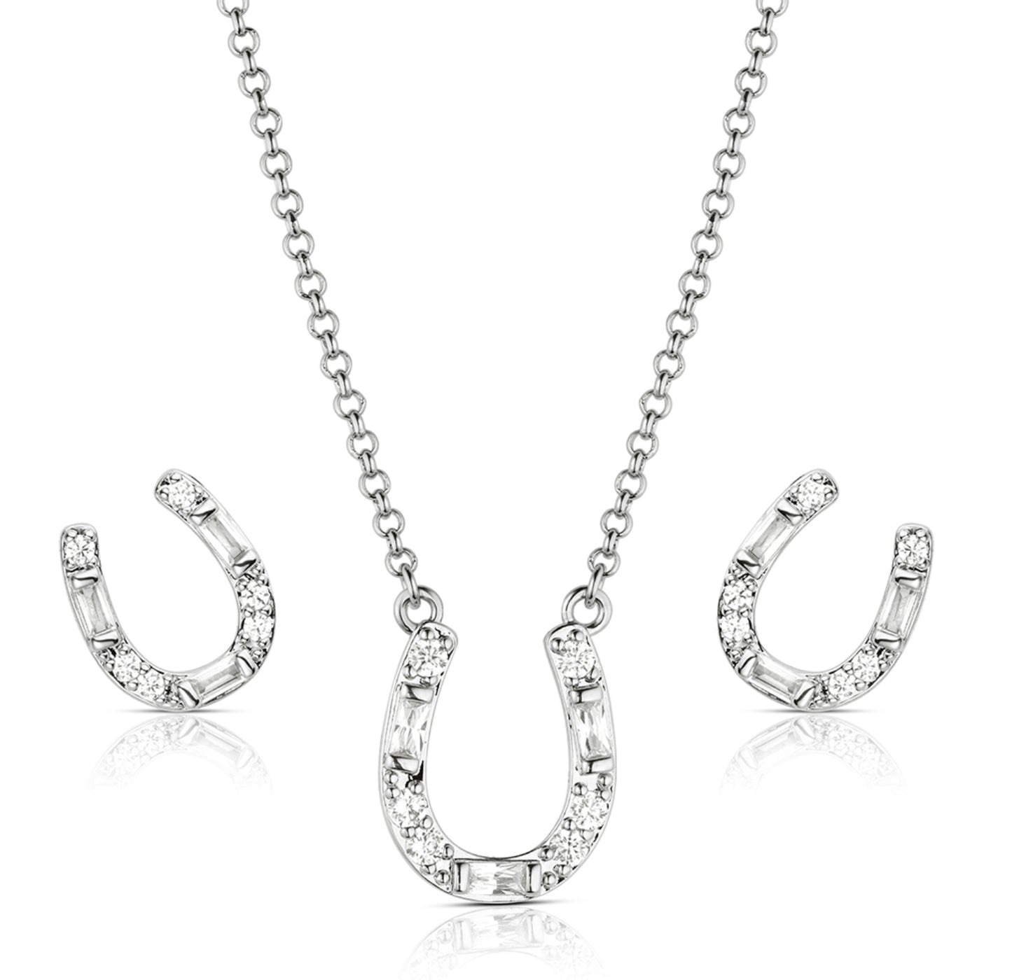 Jewelry Montana Silversmith Earring Necklace Set Lucky Stride JS6479
