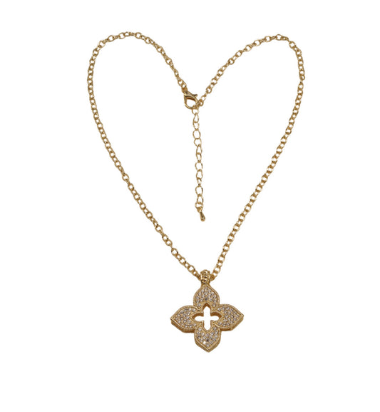 Jewelry MX Gold Clover Pendent Necklace JN3616