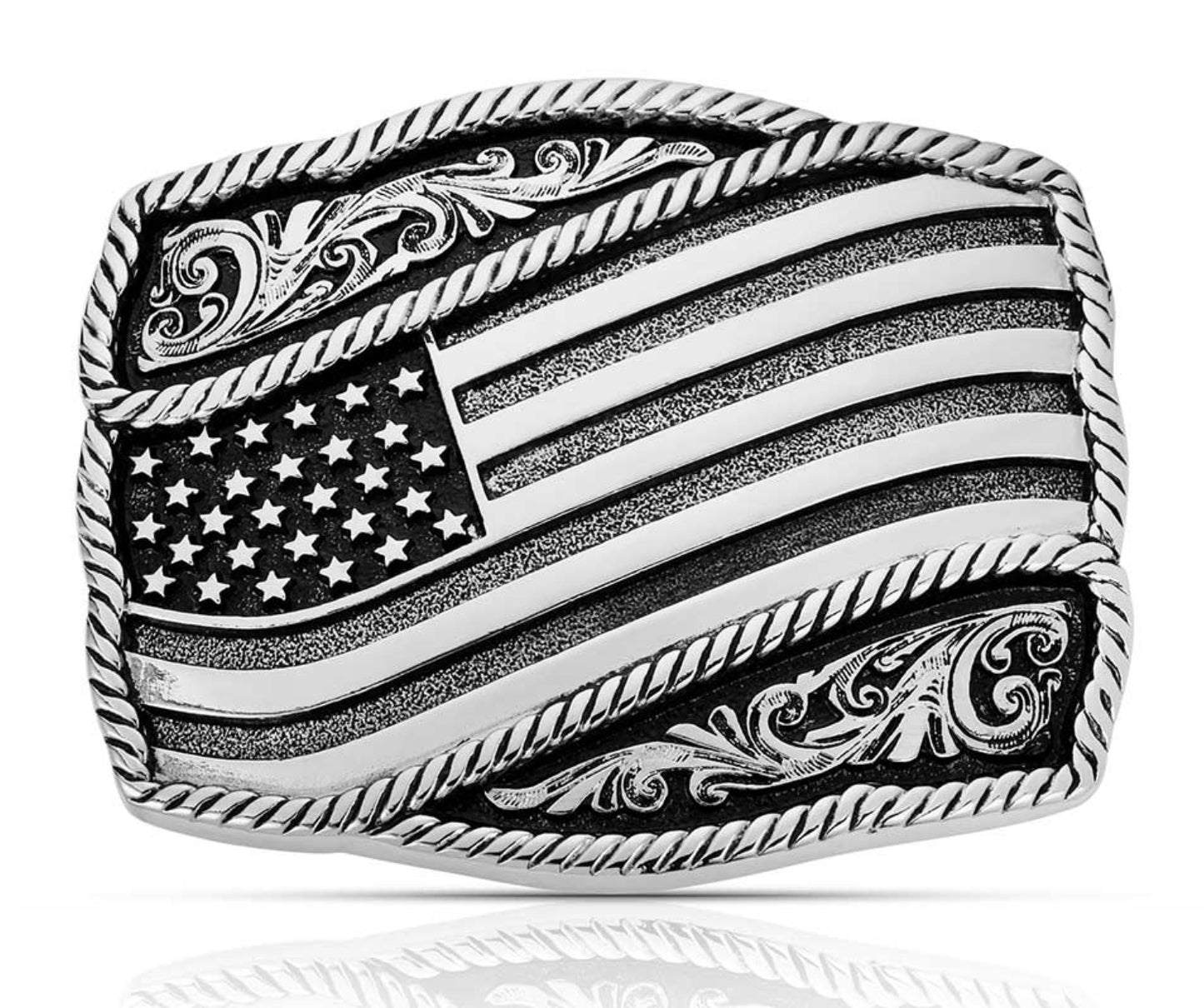 Belt Buckles Attitude Engraved Flag A590S