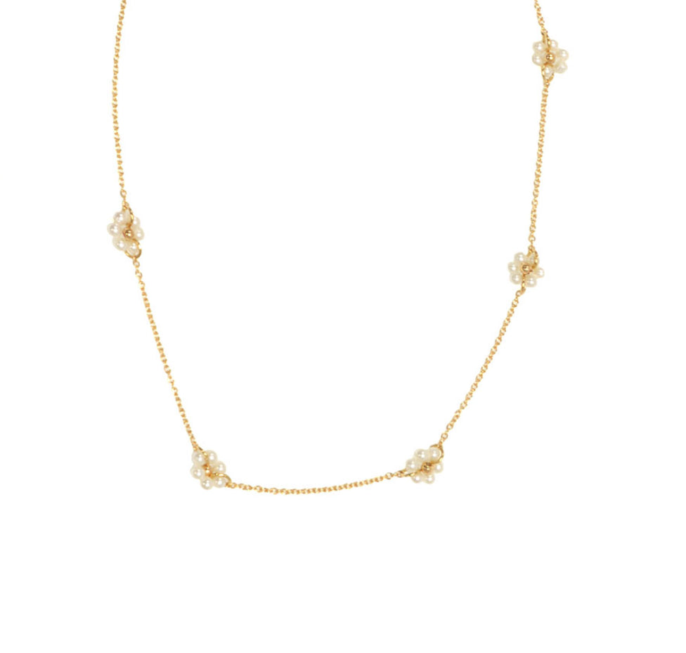 Accessories Joy Gold Pearl Daisy Necklace 338-247NG