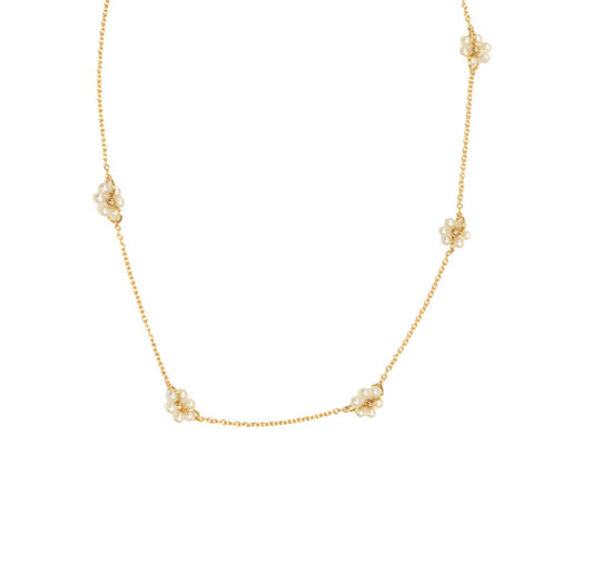 Accessories Joy Gold Pearl Daisy Necklace 338-247NG