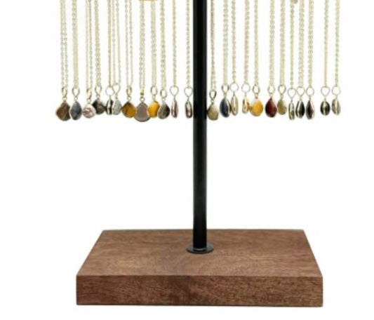 Small Semiprecious stone necklace gold plated PSP1