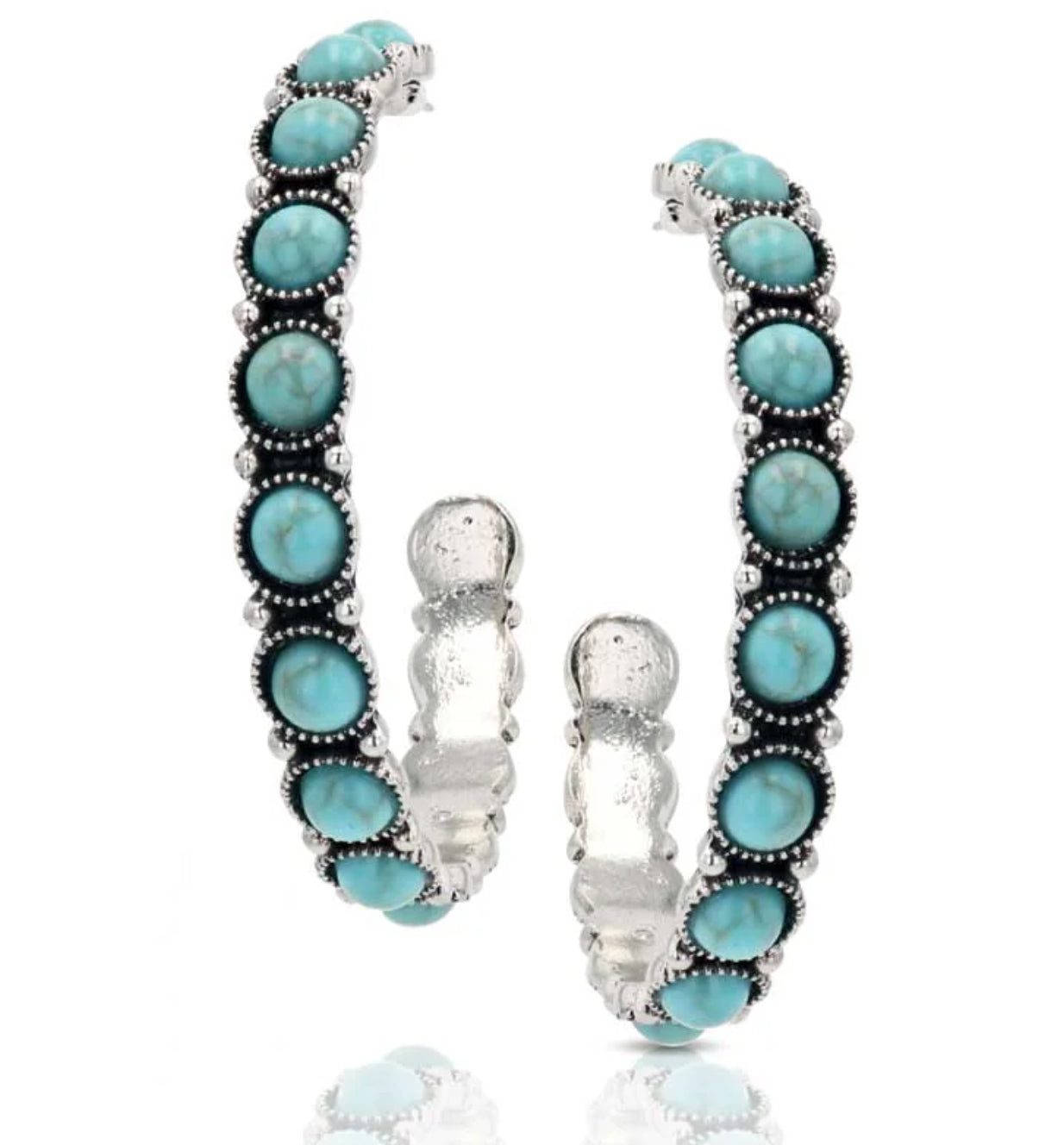 Jewelry Attitude Take A Turn Turquoise Earrings AER5429