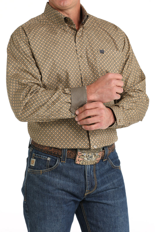 Shirts Mens Cinch Long Sleeve Geo Print MTW1105810