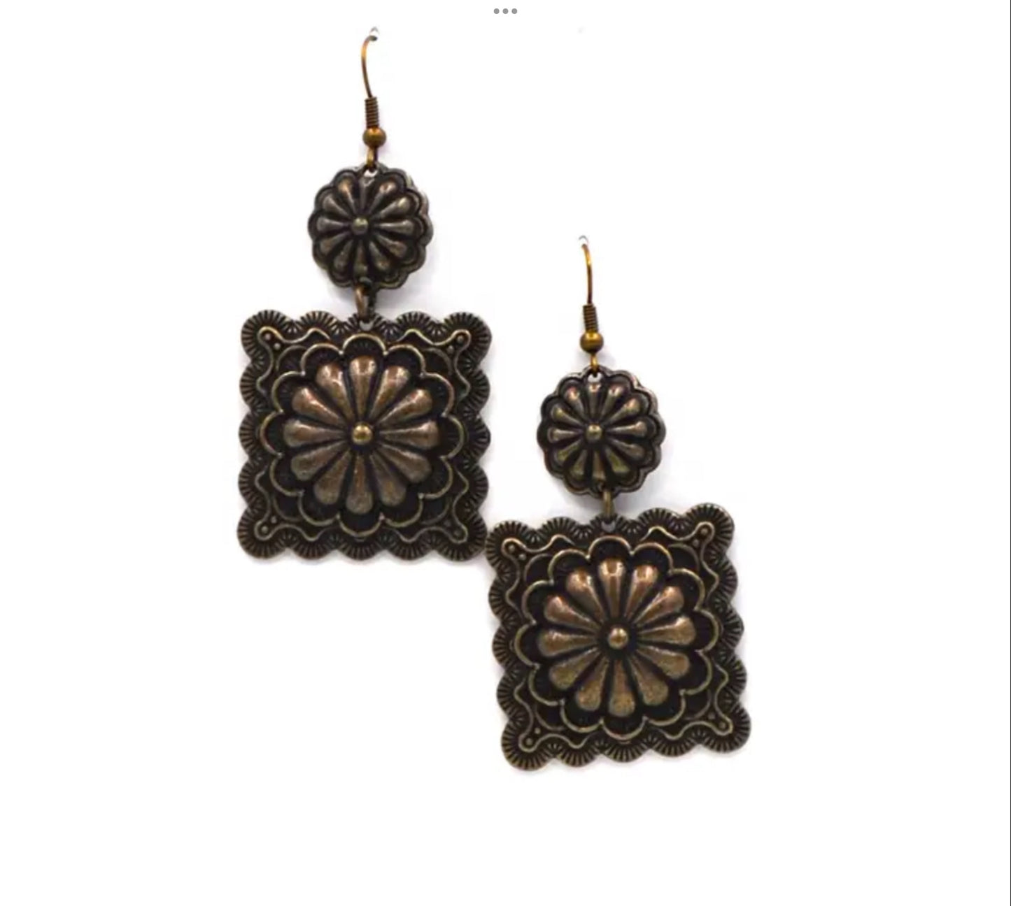 Earrings Fashion Jewelry Brass Floral Concho ERZ180525-09