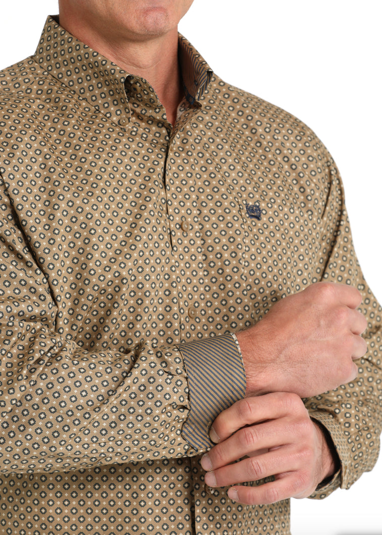 Shirts Mens Cinch Long Sleeve Geo Print MTW1105810