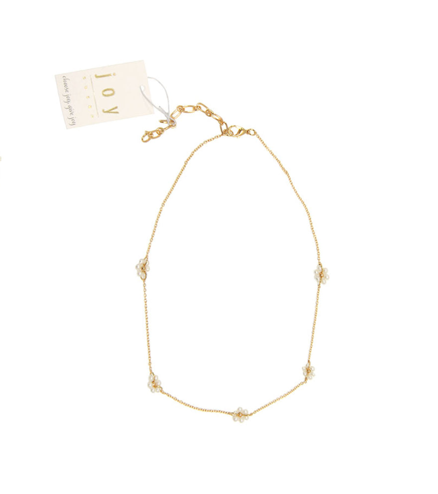 Accessories Joy Gold Pearl Daisy Necklace 338-247NG