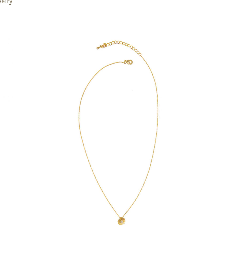 Accessories Joy Sunflower with Pearl Pendant Necklace 342-59NG