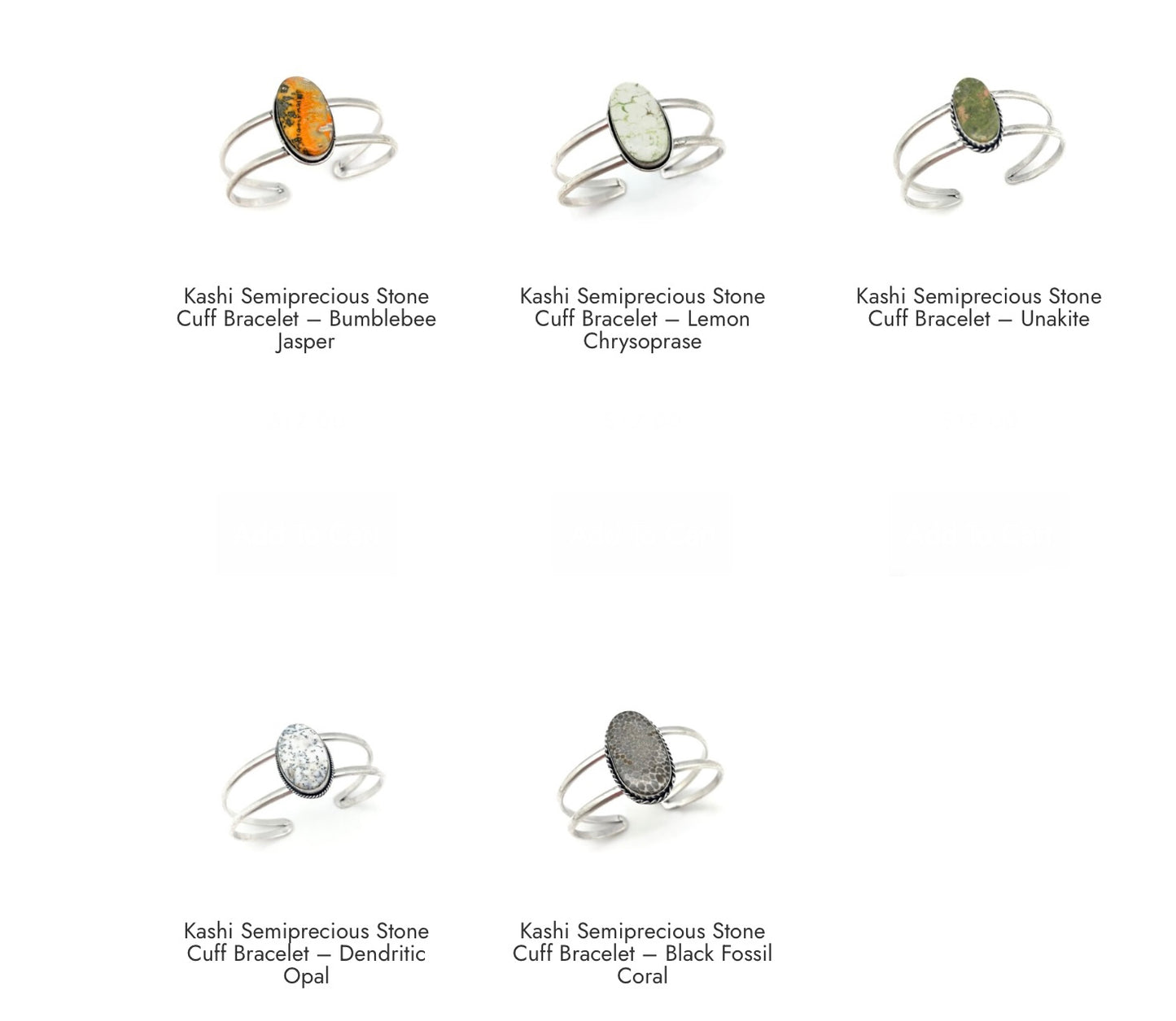 Cuff Bracelet Semiprecious Stones Jewelry