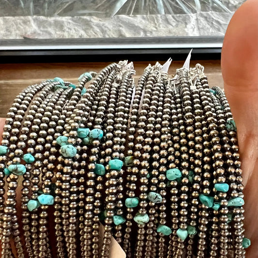 Jewelry 3mm Navajo Choker - Blue Turquoise Nuggets Accessories CHO-NAV-134-NUG