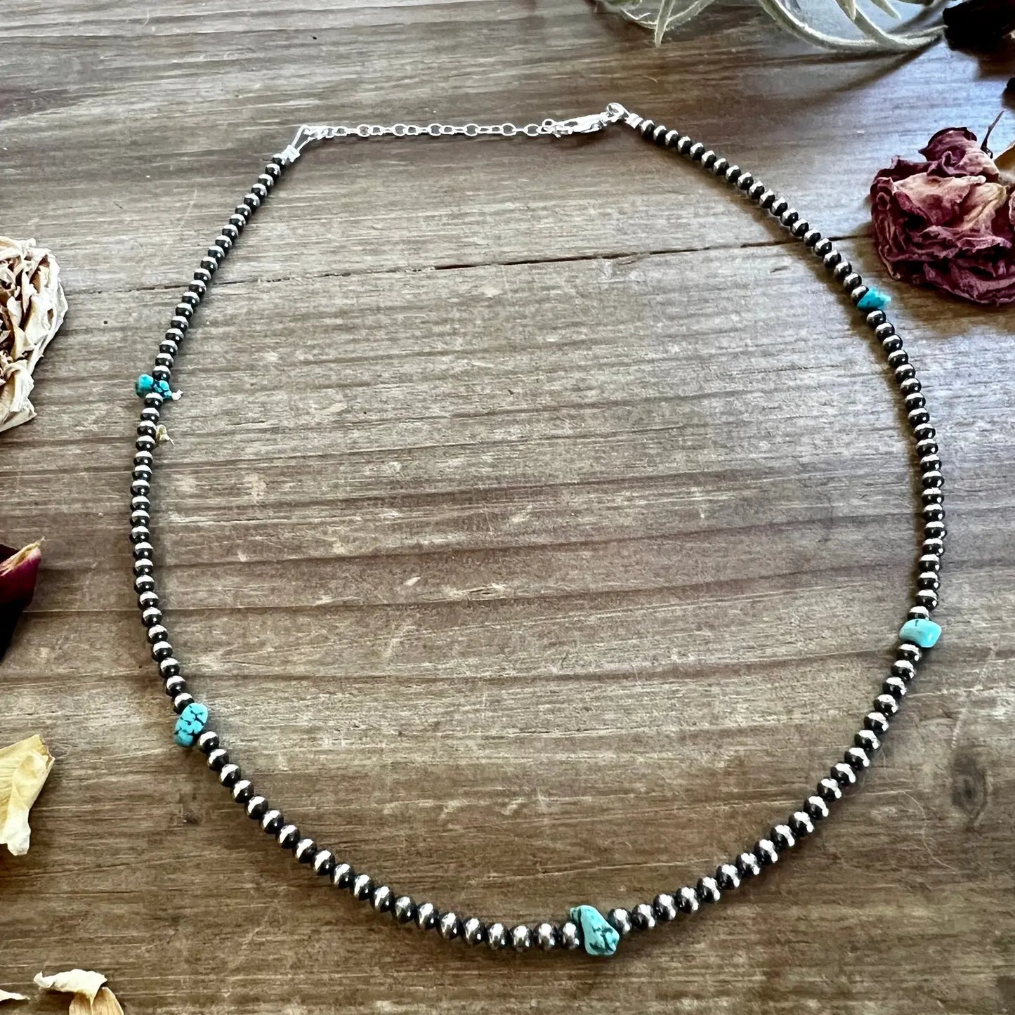 Jewelry 3mm Navajo Choker - Blue Turquoise Nuggets Accessories CHO-NAV-134-NUG