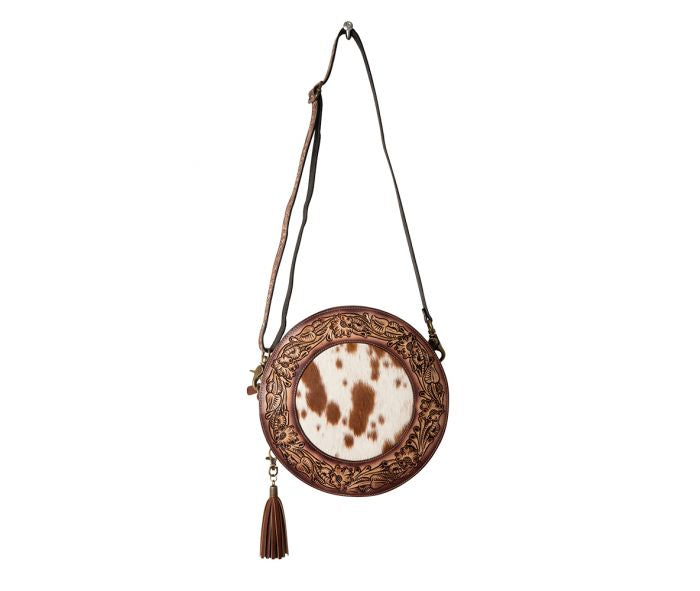 Purses Myra Bag Classic Country Hand-Tooled Round Bag S-7515
