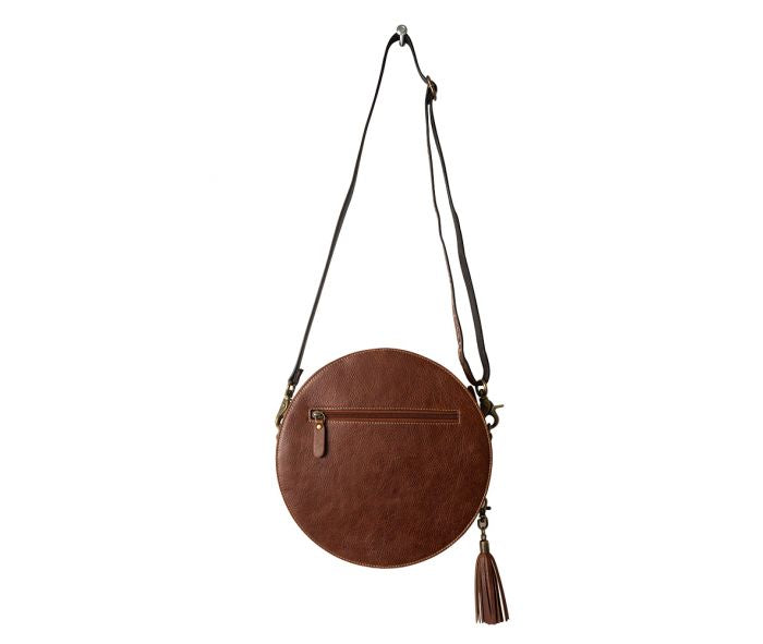 Purses Myra Bag Classic Country Hand-Tooled Round Bag S-7515
