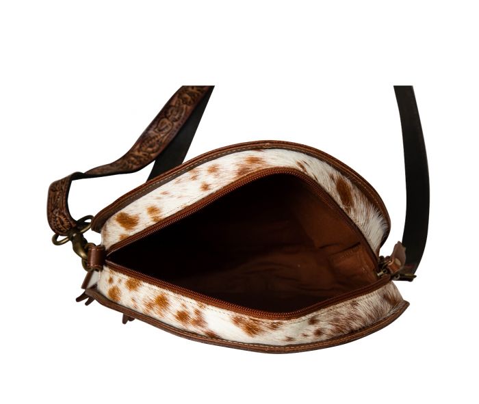 Purses Myra Bag Classic Country Hand-Tooled Round Bag S-7515