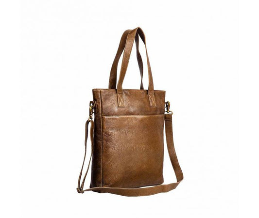 Purses Myra Bag Open Plain Leather Bag S-9357