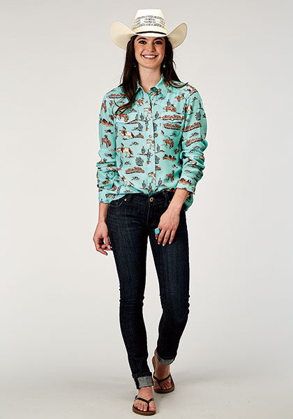 Shirts Women’s Roper LS Snap Western Print 03-050-0590-2012