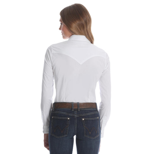 Shirts Girls Long Sleeve Wrangler White Snap 10LW1001W