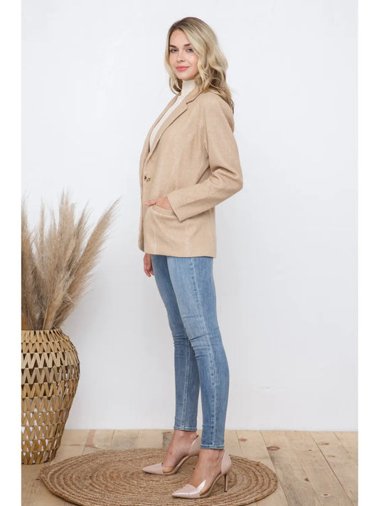 Blazer Brown Corduroy Women’s Outerwear