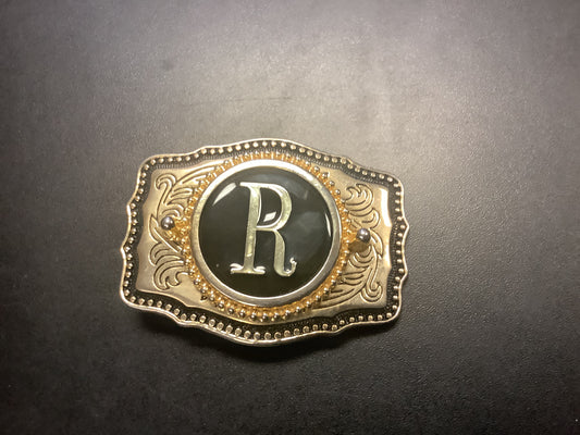 Belt Buckle Initial R