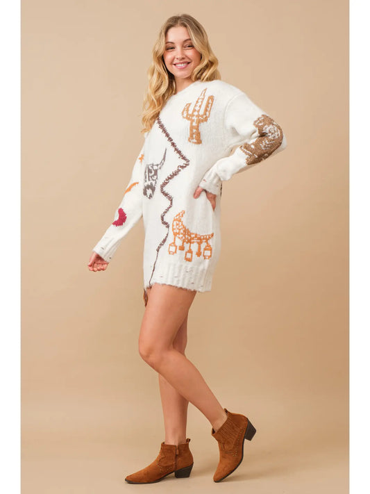 Outerwear Women’s Sweater Fringe Side 34385W