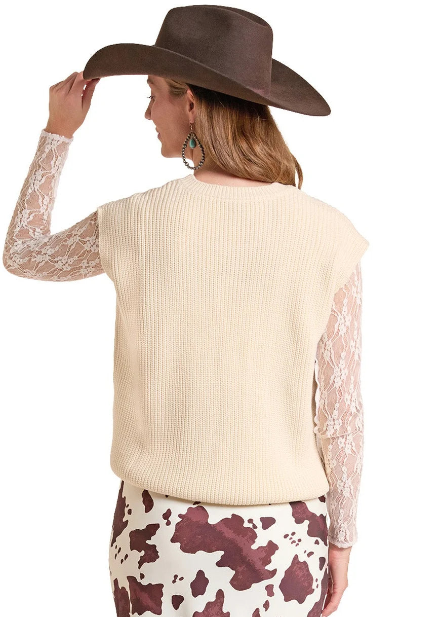 Outerwear Women’s Rock&Roll Embroidered Bronc Rider Turtleneck BW38T09351