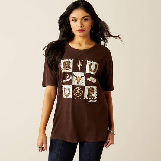 Shirts Women’s Ariat Checkerboard Short Sleeve Tee 10053956