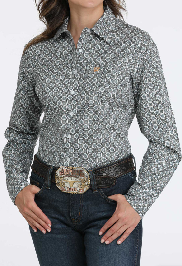 Shirts Women’s Cinch Stretch Long Sleeve Print MSW9164252