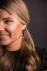 Jewelry Earrings Sun Stamped Hoop E948BS